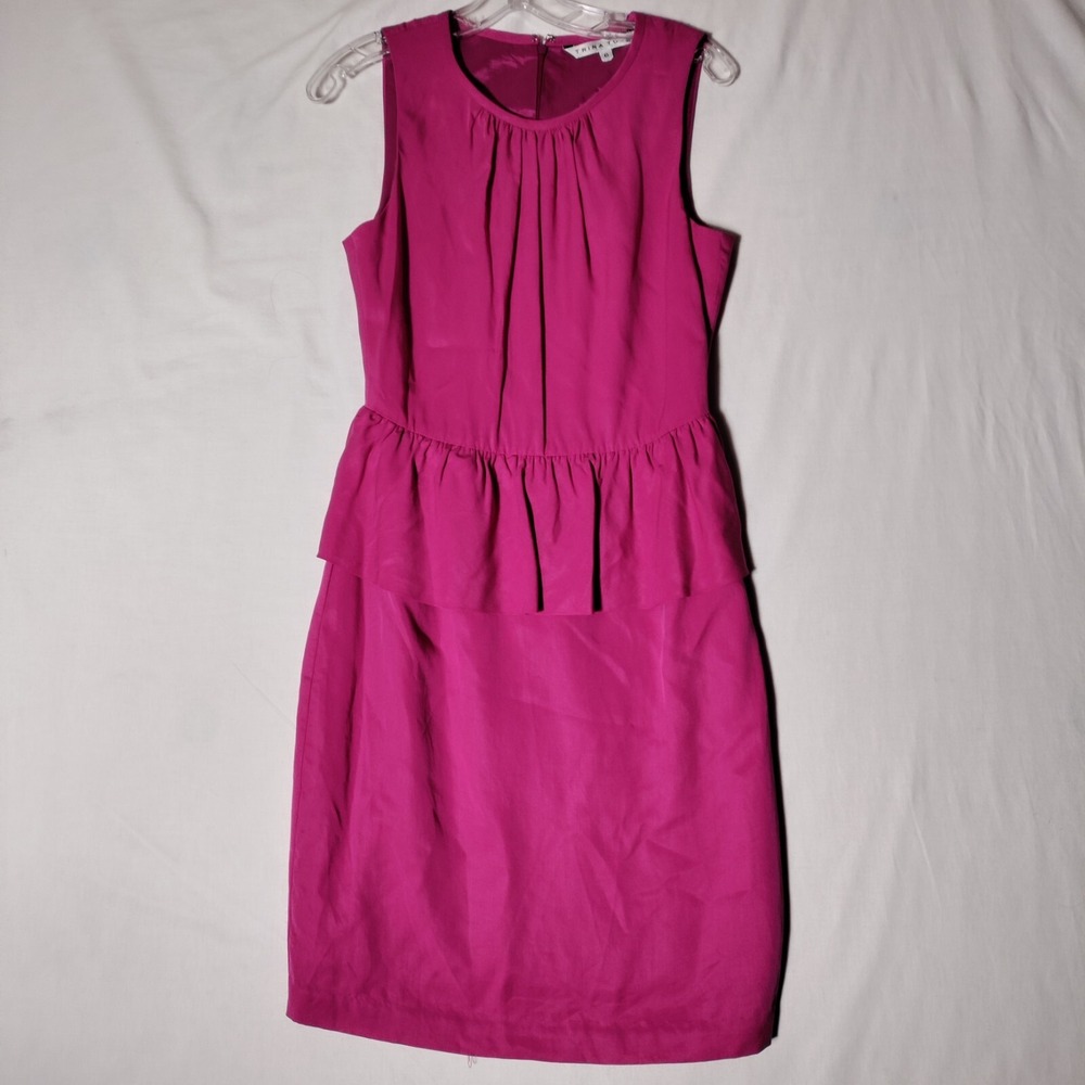 Trina Turk Womens Pink Dress Sz 6 Sleeveless Scoop Neck Made‎ in California